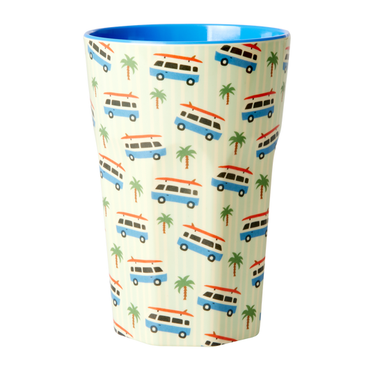 Melamine Cups with Camper print - tall