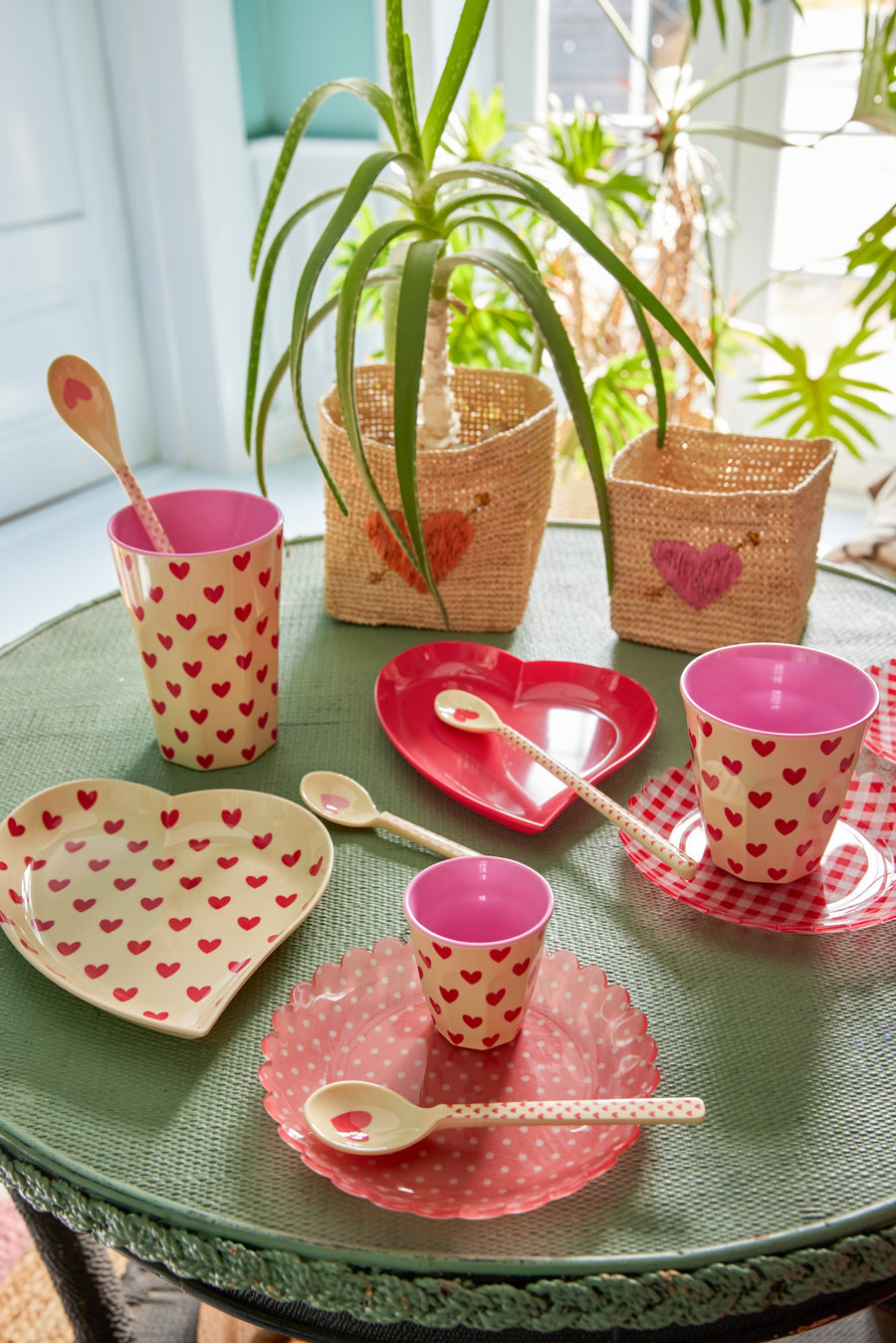 Medium Melamine Cup - Darling Hearts Print