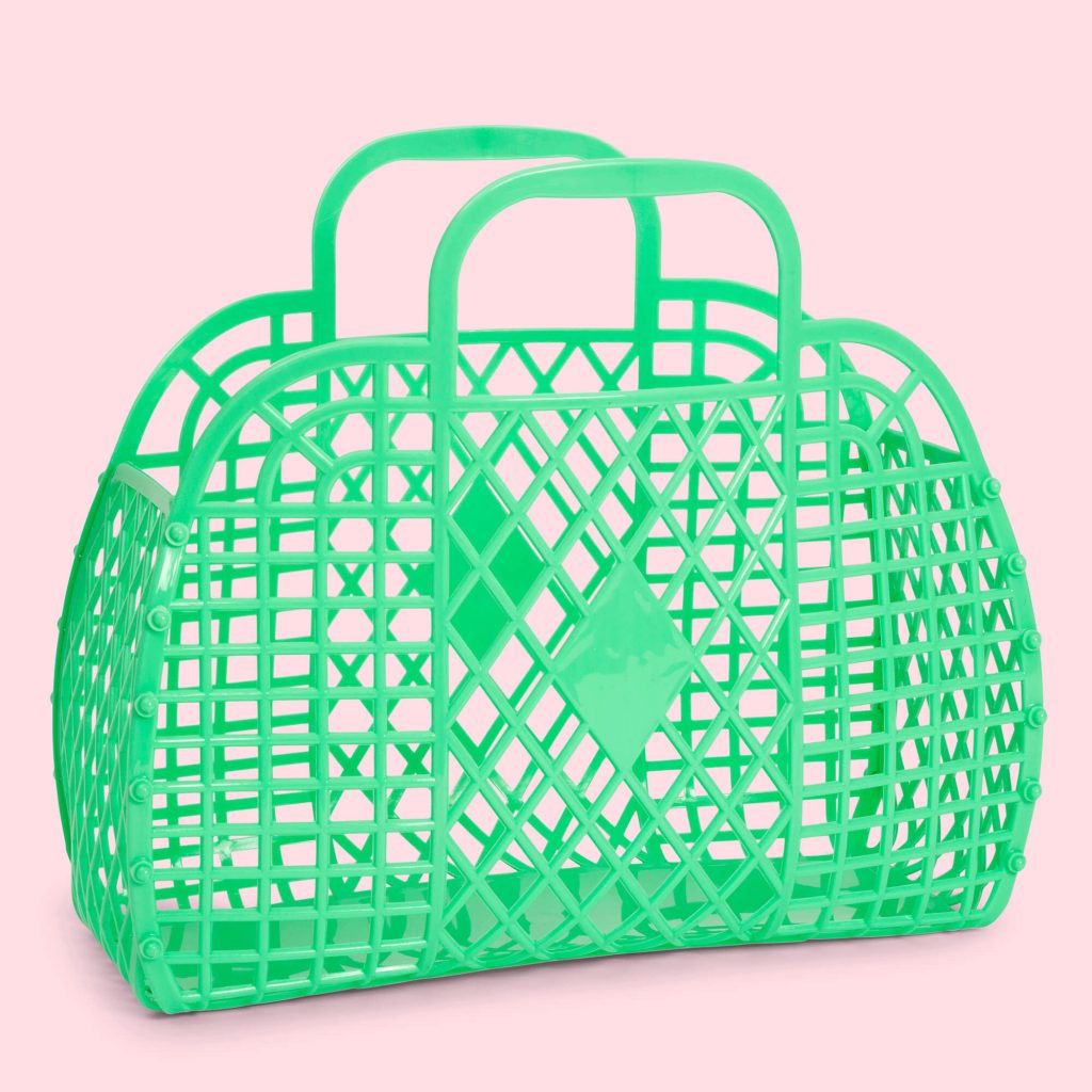 Retro Basket Jelly Bag - Large Green