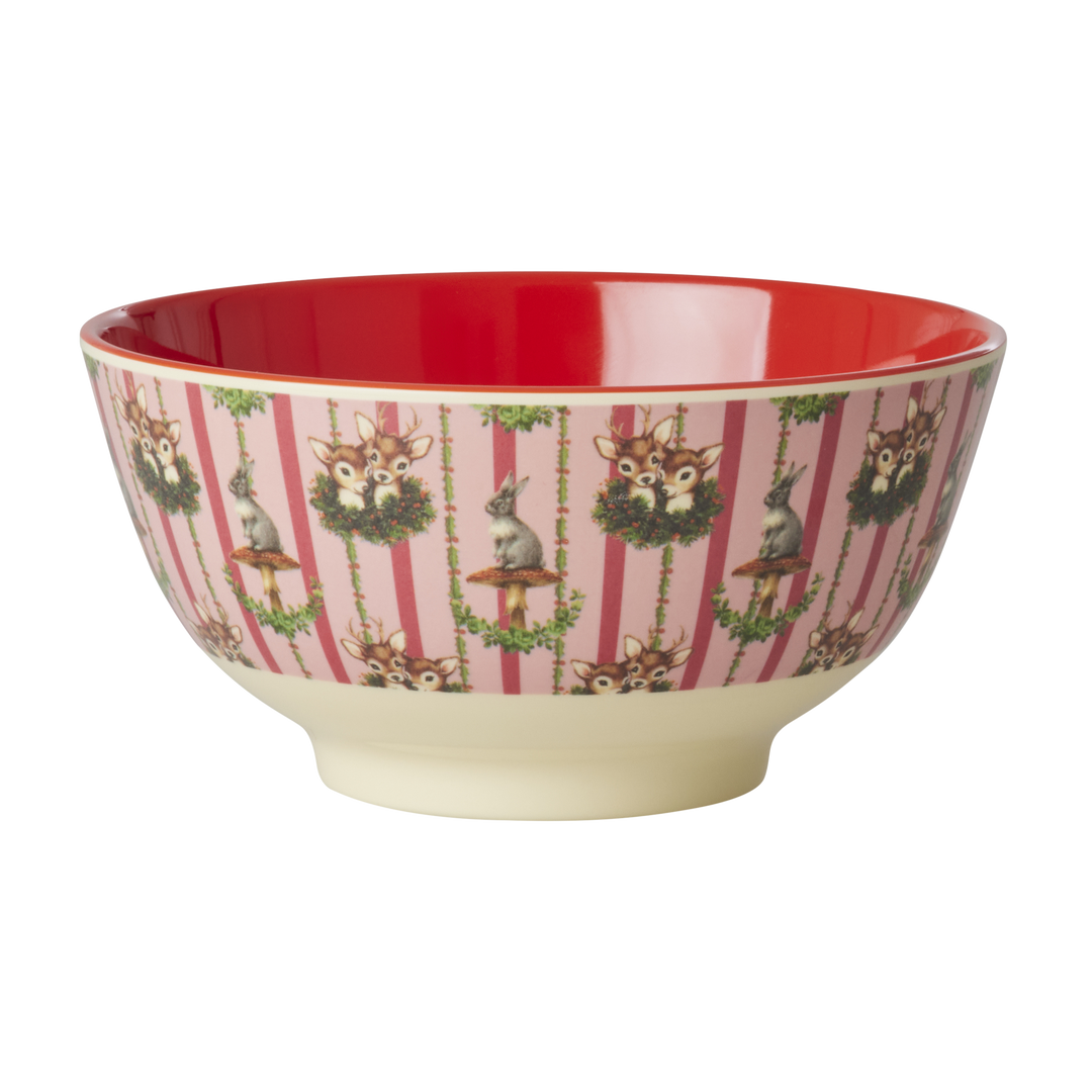 Medium Melamine Bowl - Sweet Forest Print