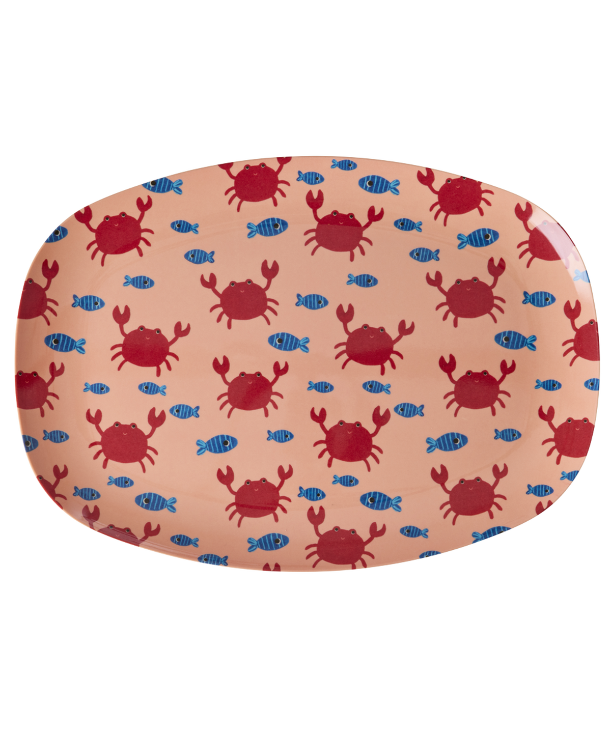 Rectangular Plate - Crab Print