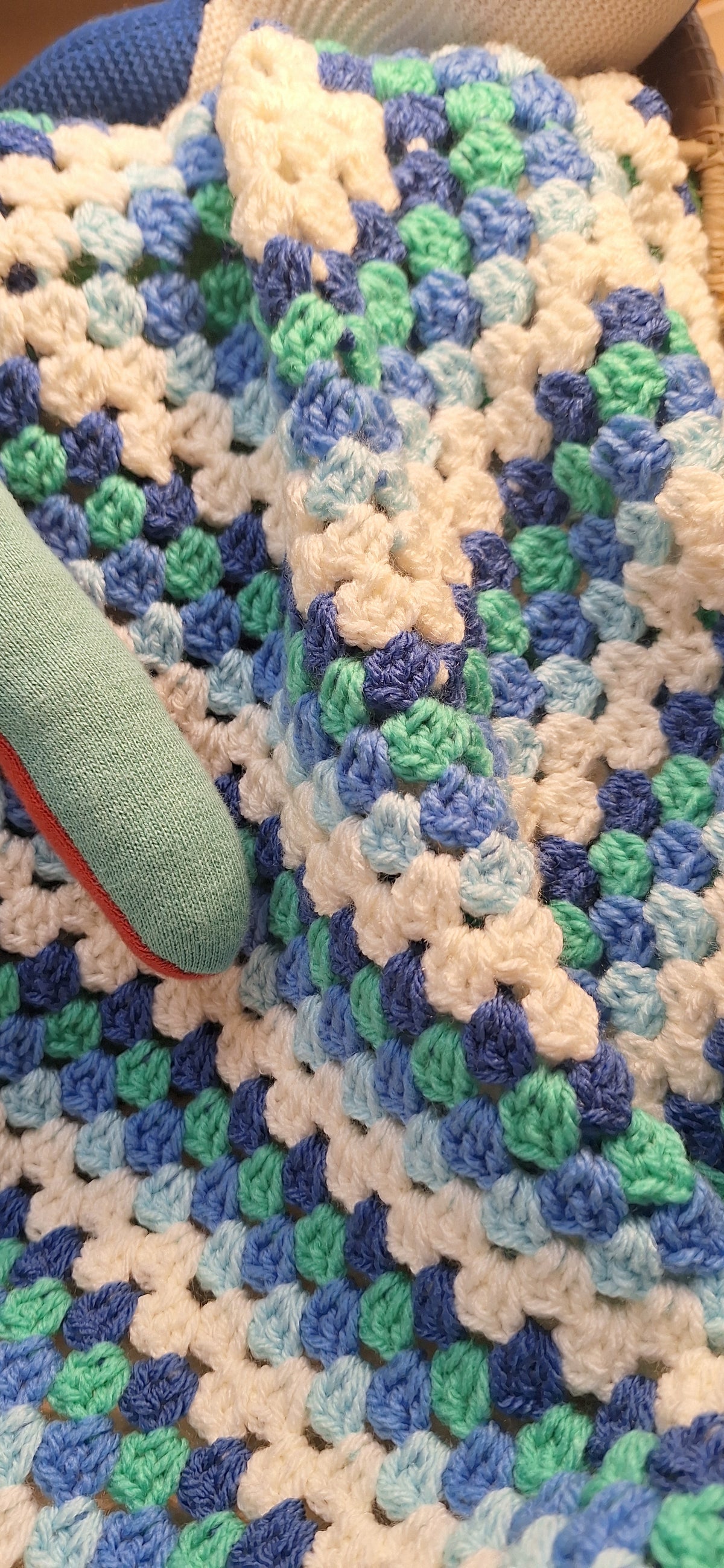 Sea Breeze Granny Square Baby Blanket