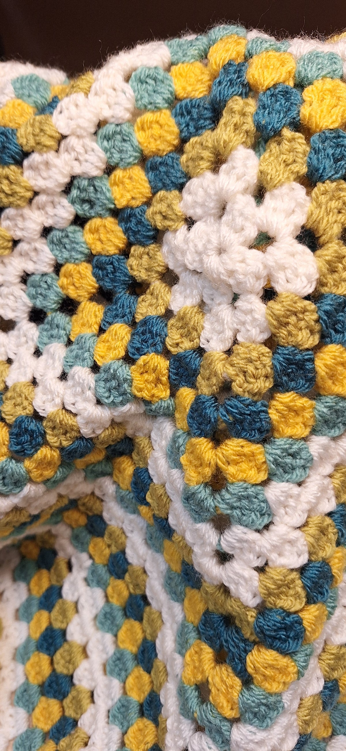 Golden Meadow Granny Square Baby Blanket