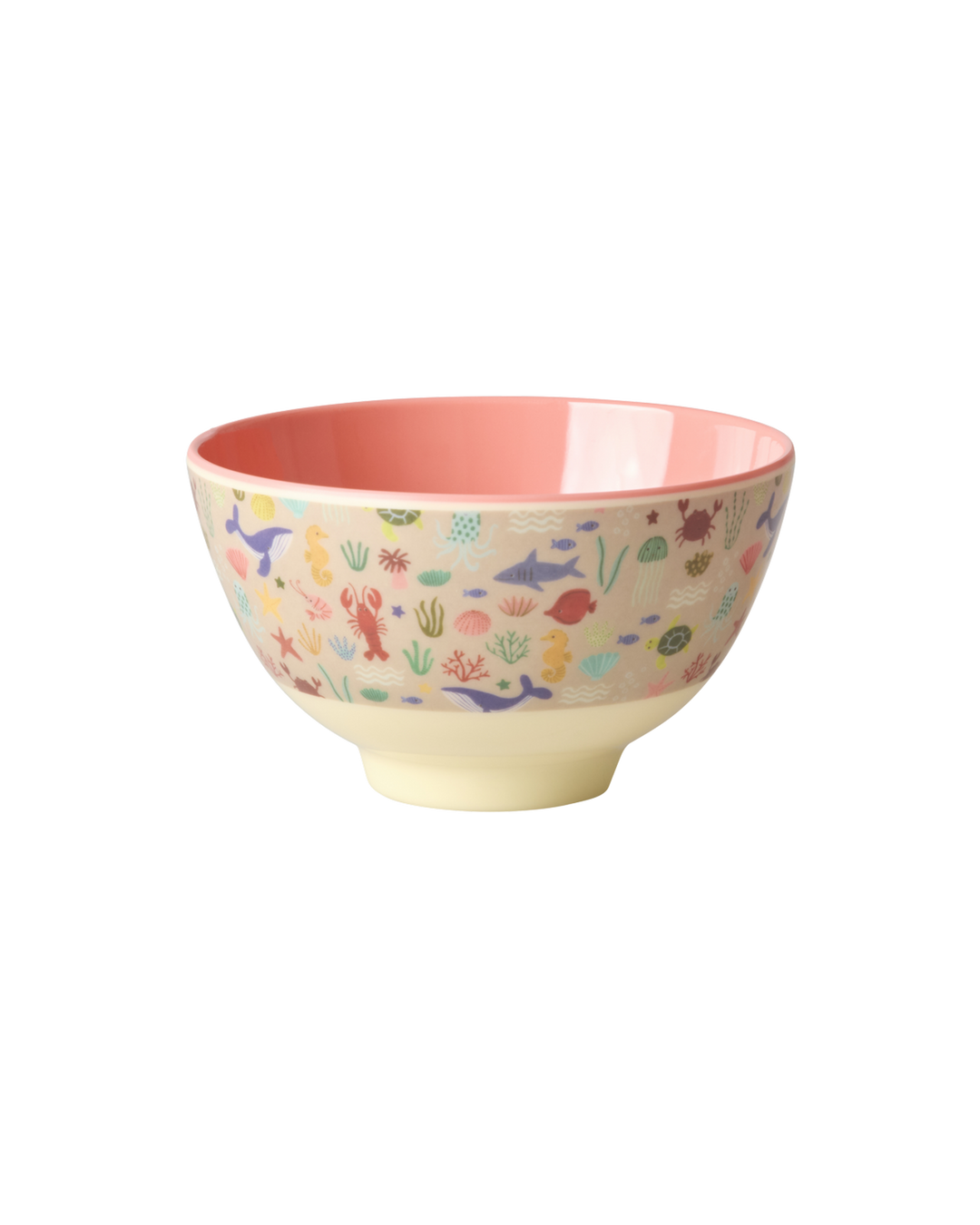 Melamine Small Bowl - Coral Ocean Print