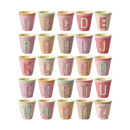 Vintage Colour Letter Cups