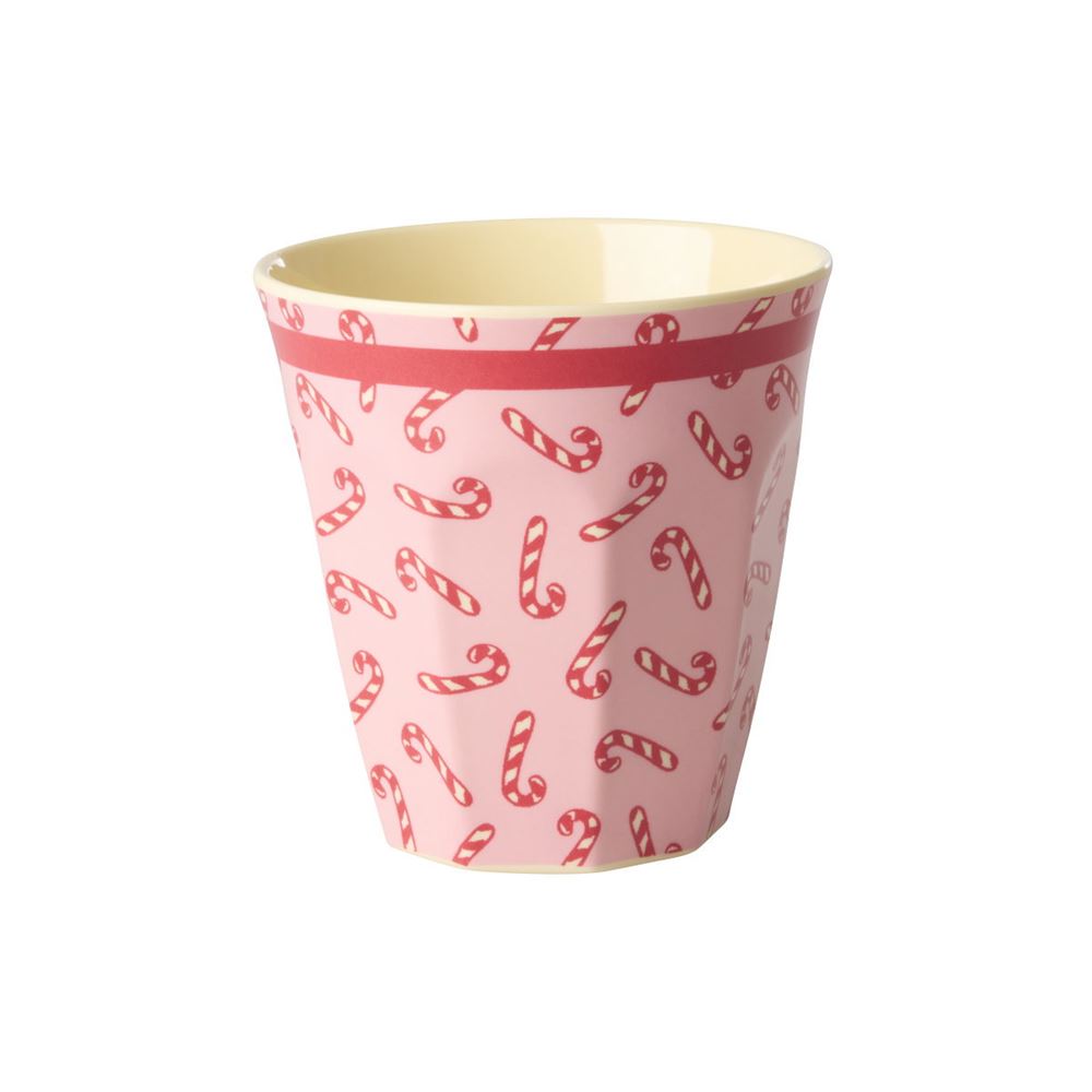 Melamine Cup - Candy Cane Print