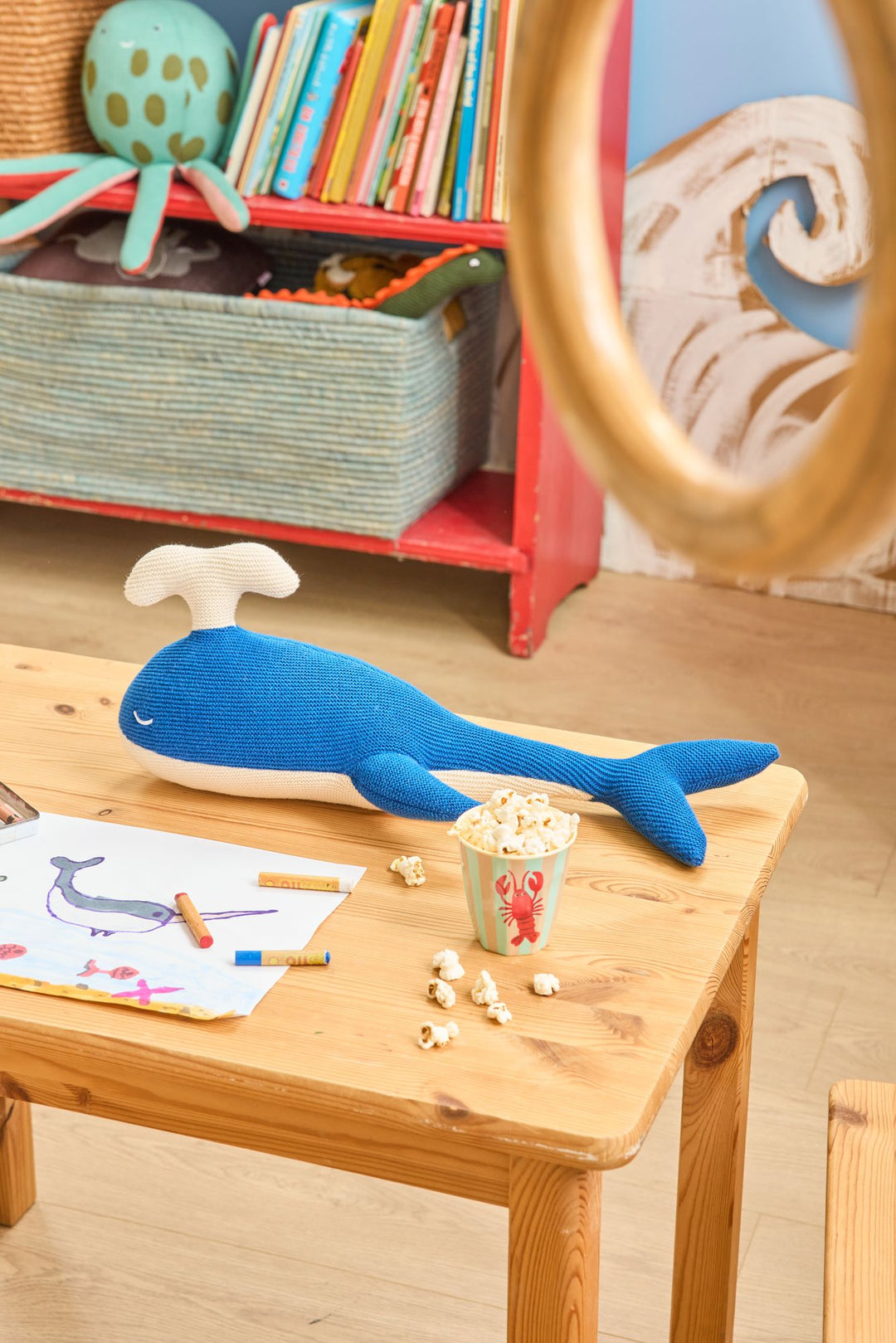 Kids Knitted Whale Soft Toy