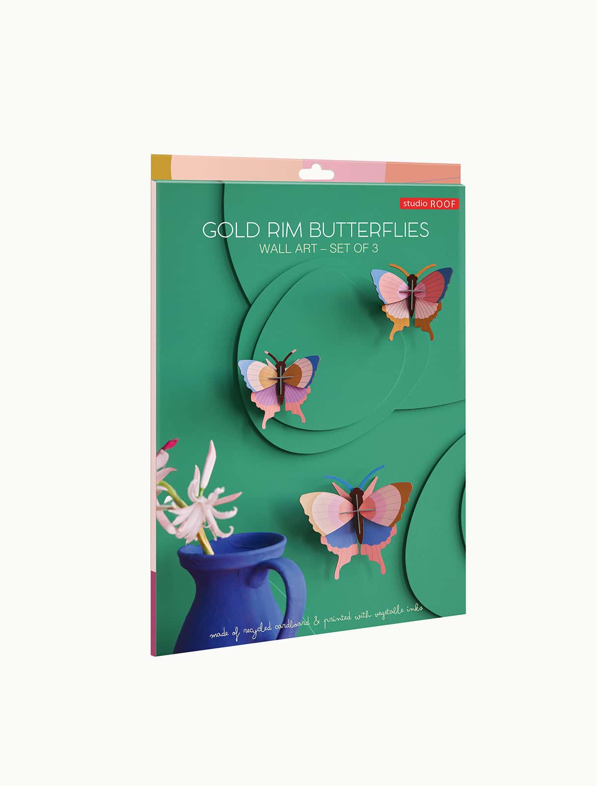 Golden Rim Butterflies, Set of 3