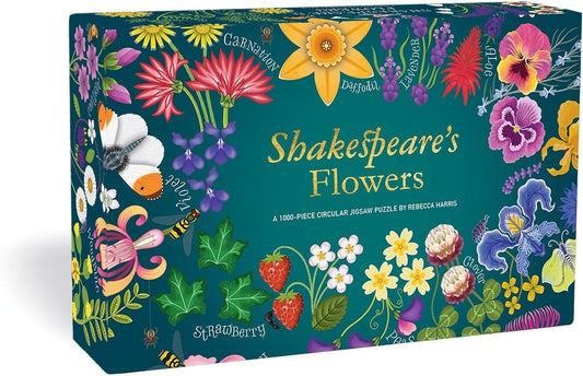 Shakespeares Flowers 1000 Piece Circular Jigsaw Puzzle