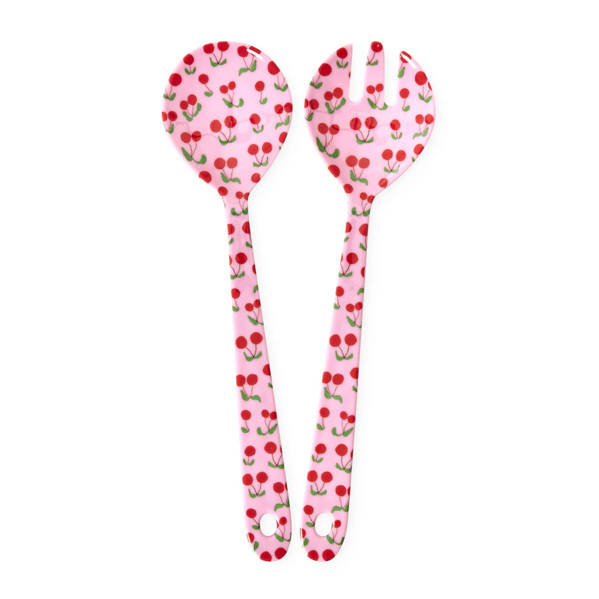 Pink Cherries Salad Servers