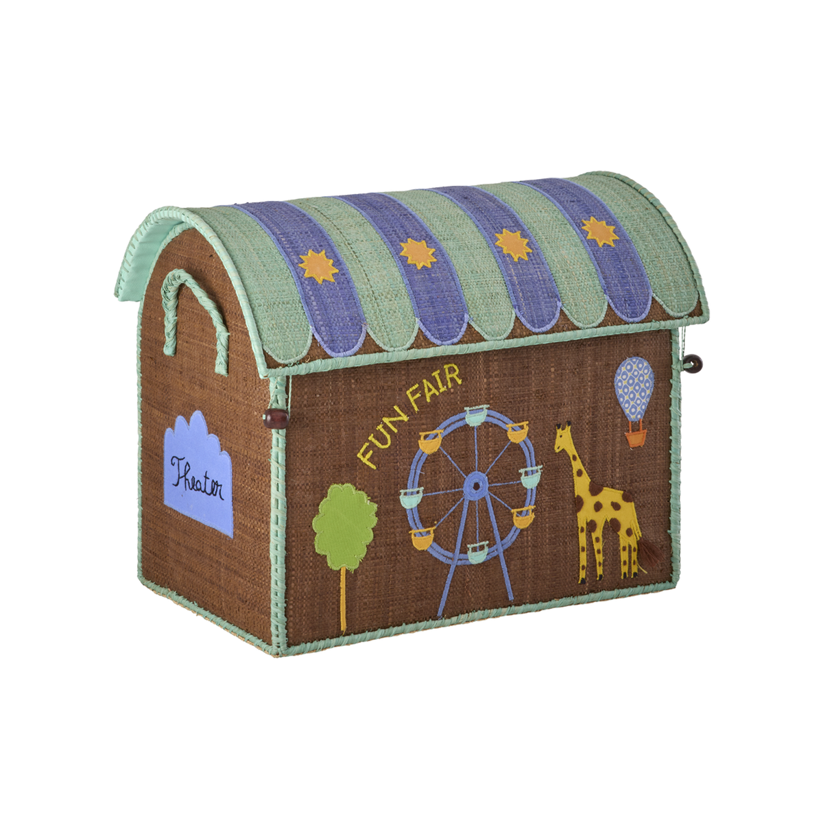 Raffia Toy Baskets - Funfair Theme