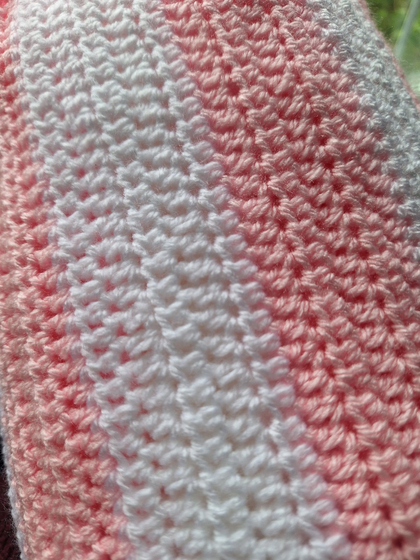 Pink & White Stripe Baby Blanket