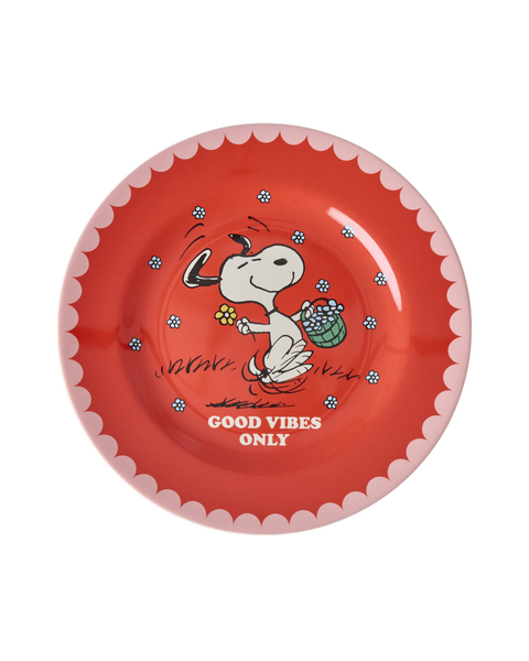 Plate - Red Snoopy Print