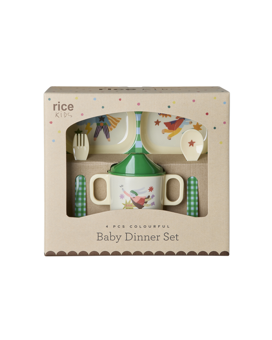 Baby Dinner Set - Green - Hero Print