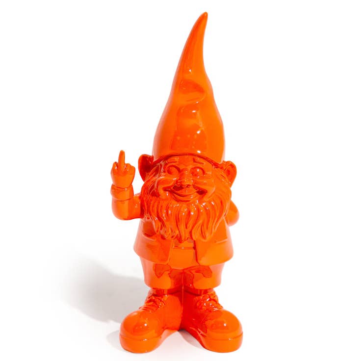 Small Bright Orange "Naughty Gnome" Figure