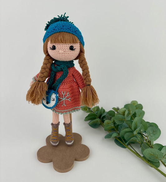 Snowflake Doll with Fox Bag