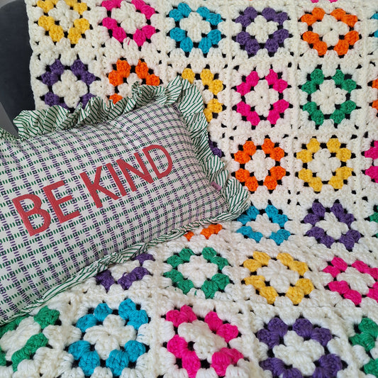 Super Chunky Patchwork Granny Square Blanket