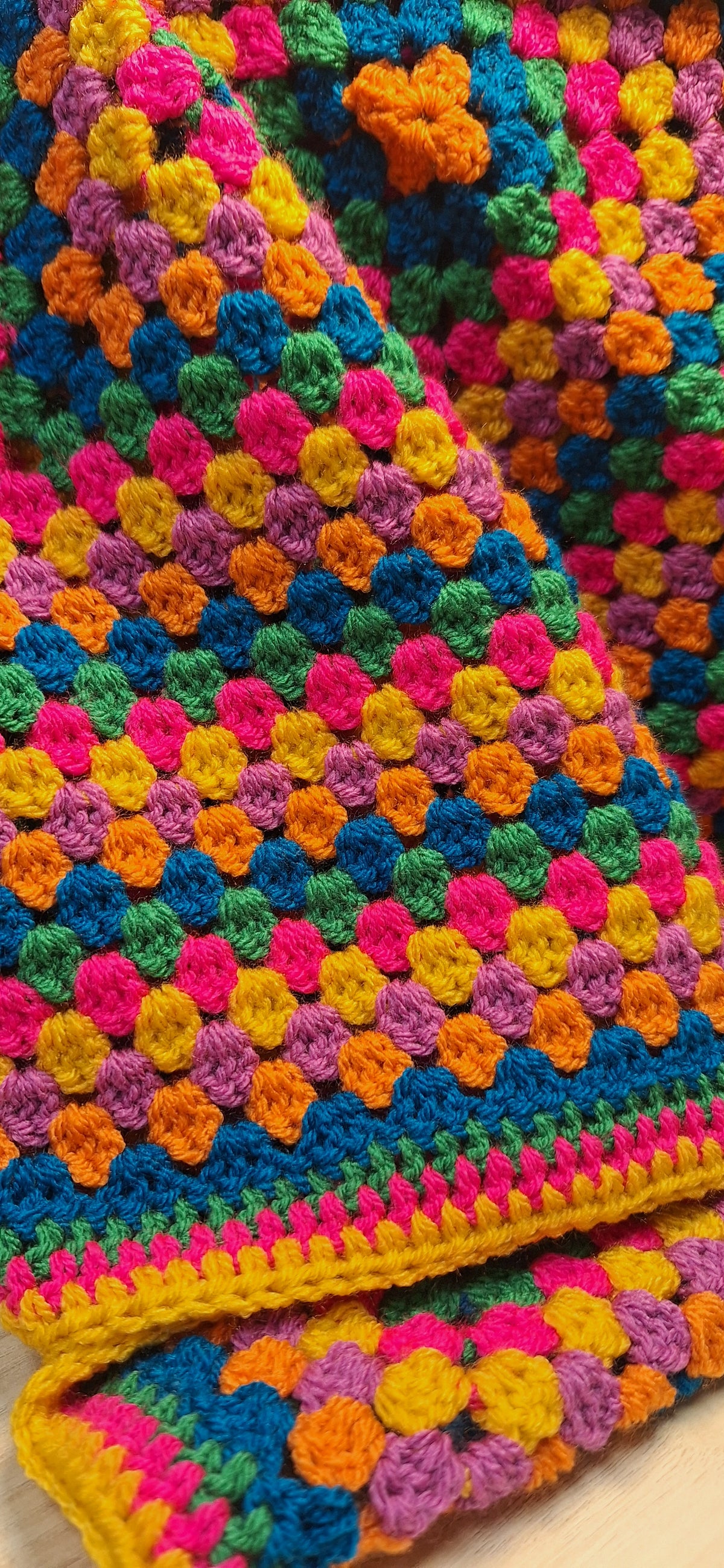 Berry Bright Granny Square Baby Blanket