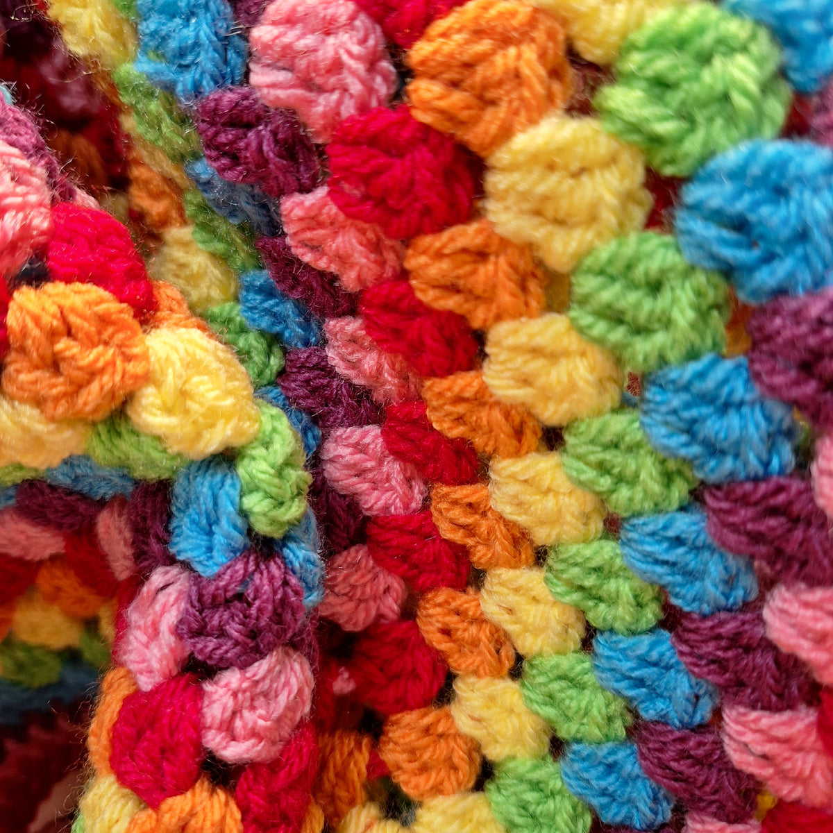 Rainbow Parade Granny Square Baby Blanket