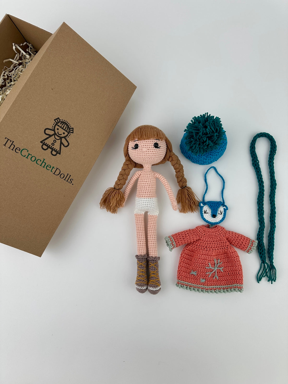 Snowflake Doll with Fox Bag