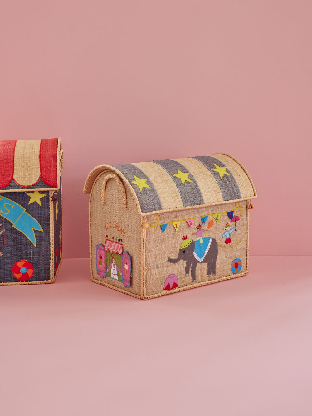 Raffia Toy Baskets - Circus Theme