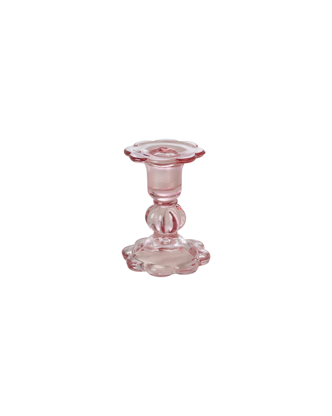 Glass Candle Holder in Flower Shape - Small
