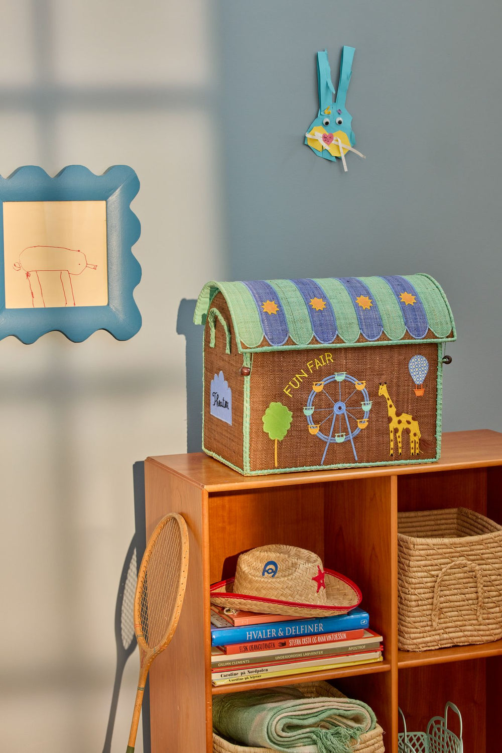 Raffia Toy Baskets - Funfair Theme