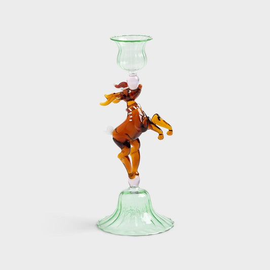 Candle Holder Merry Reindeer