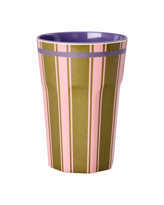 Stripe Delight- Tall Melamine Cup