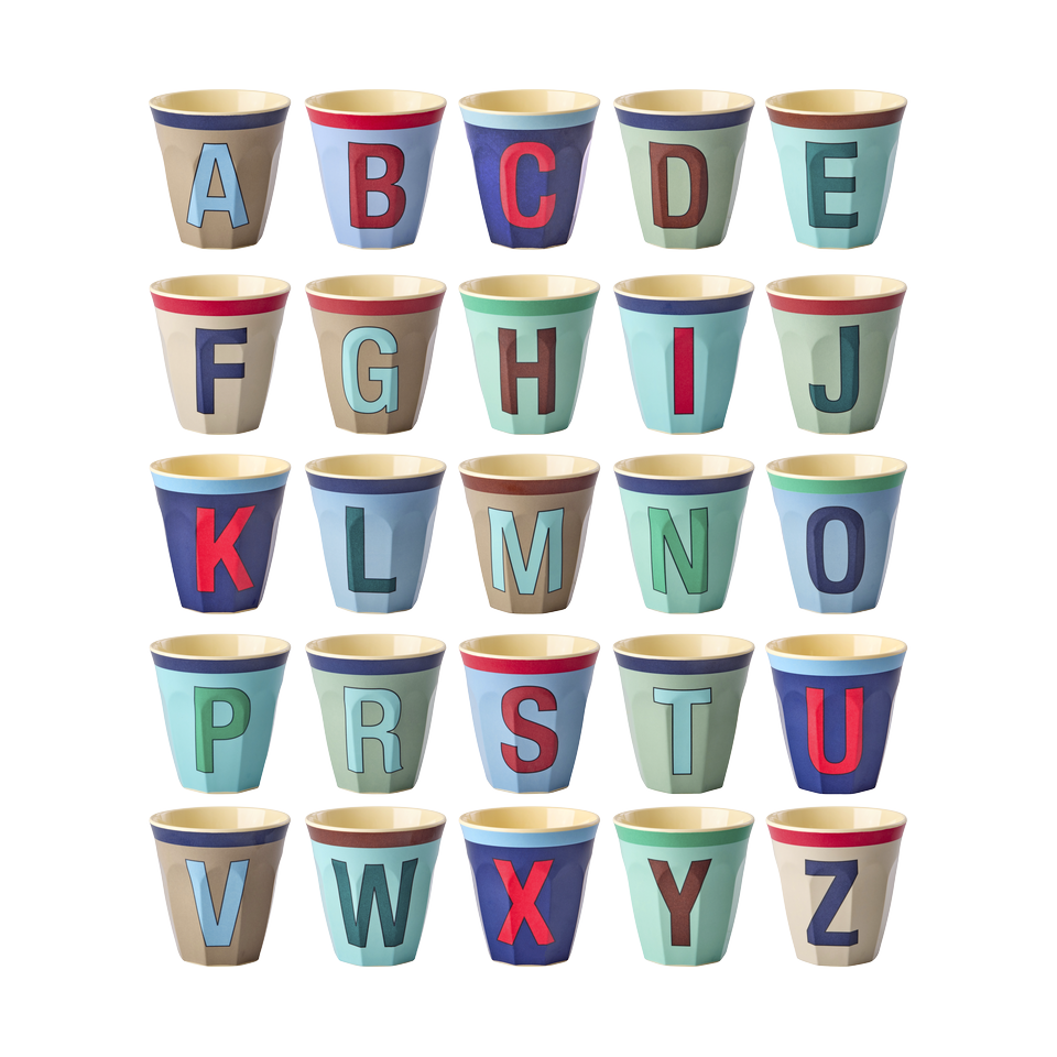 Vintage Colour Letter Cups