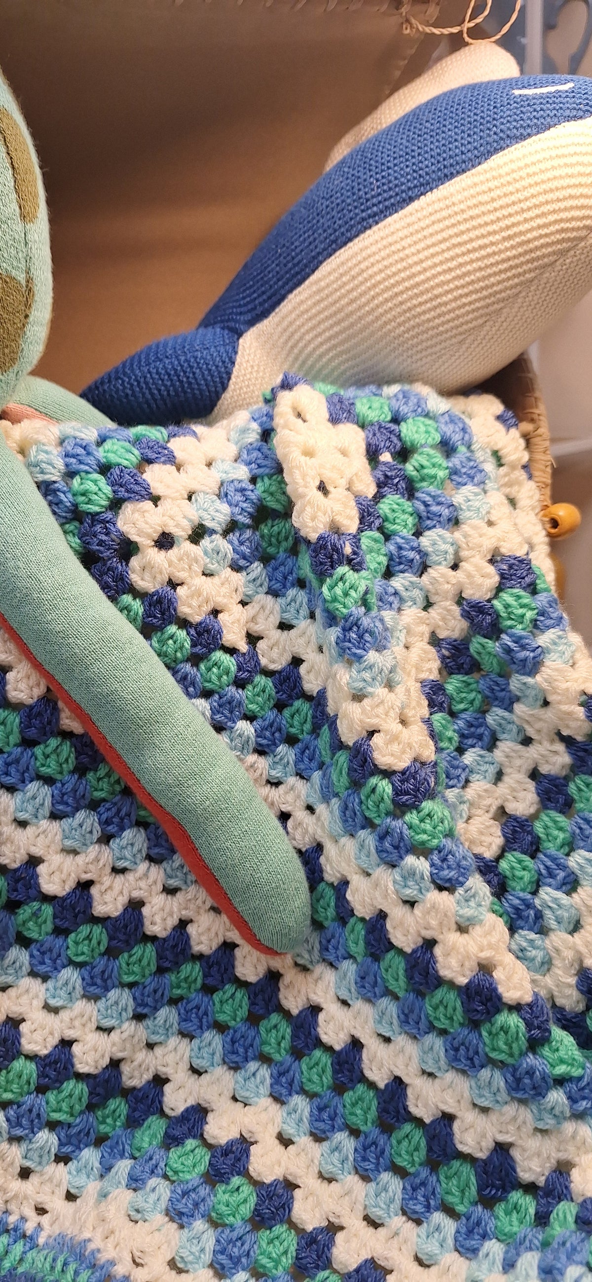 Sea Breeze Granny Square Baby Blanket