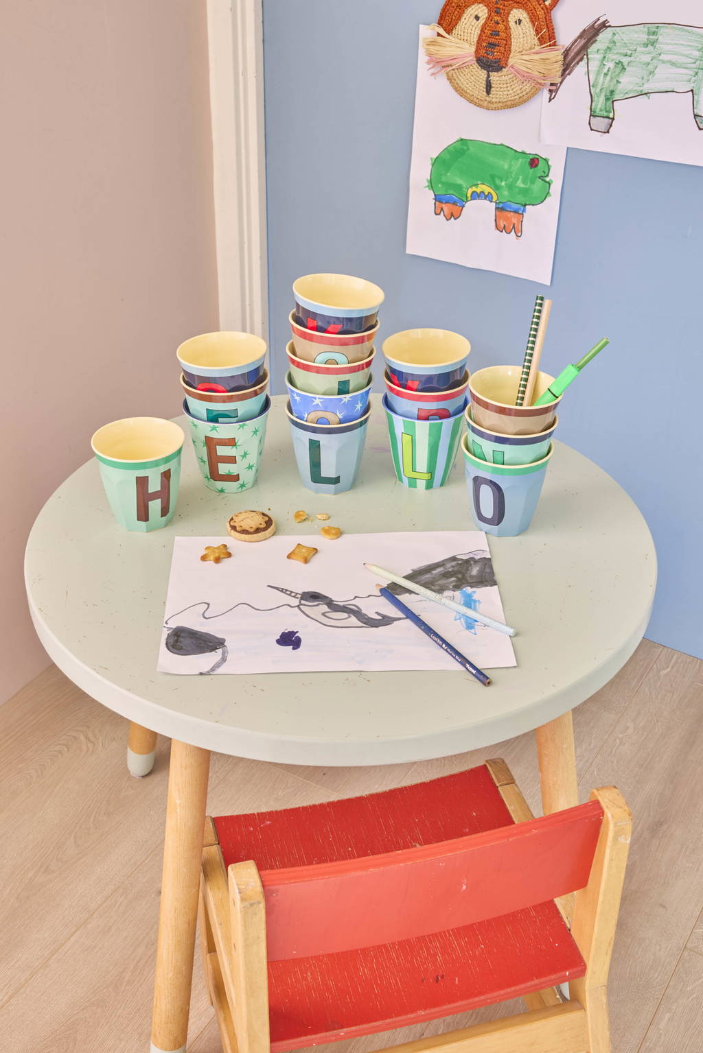 Vintage Colour Letter Cups