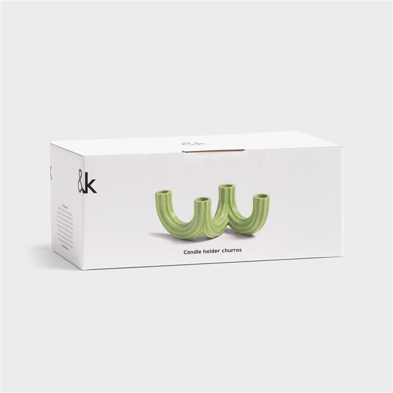 Candle Holder Churros - Green
