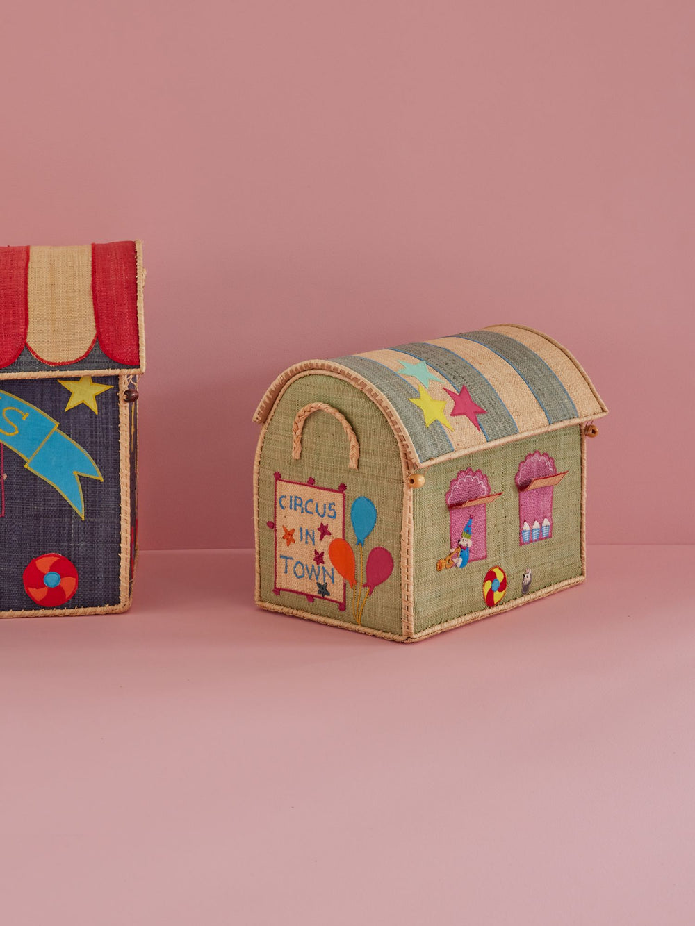 Raffia Toy Baskets - Circus Theme