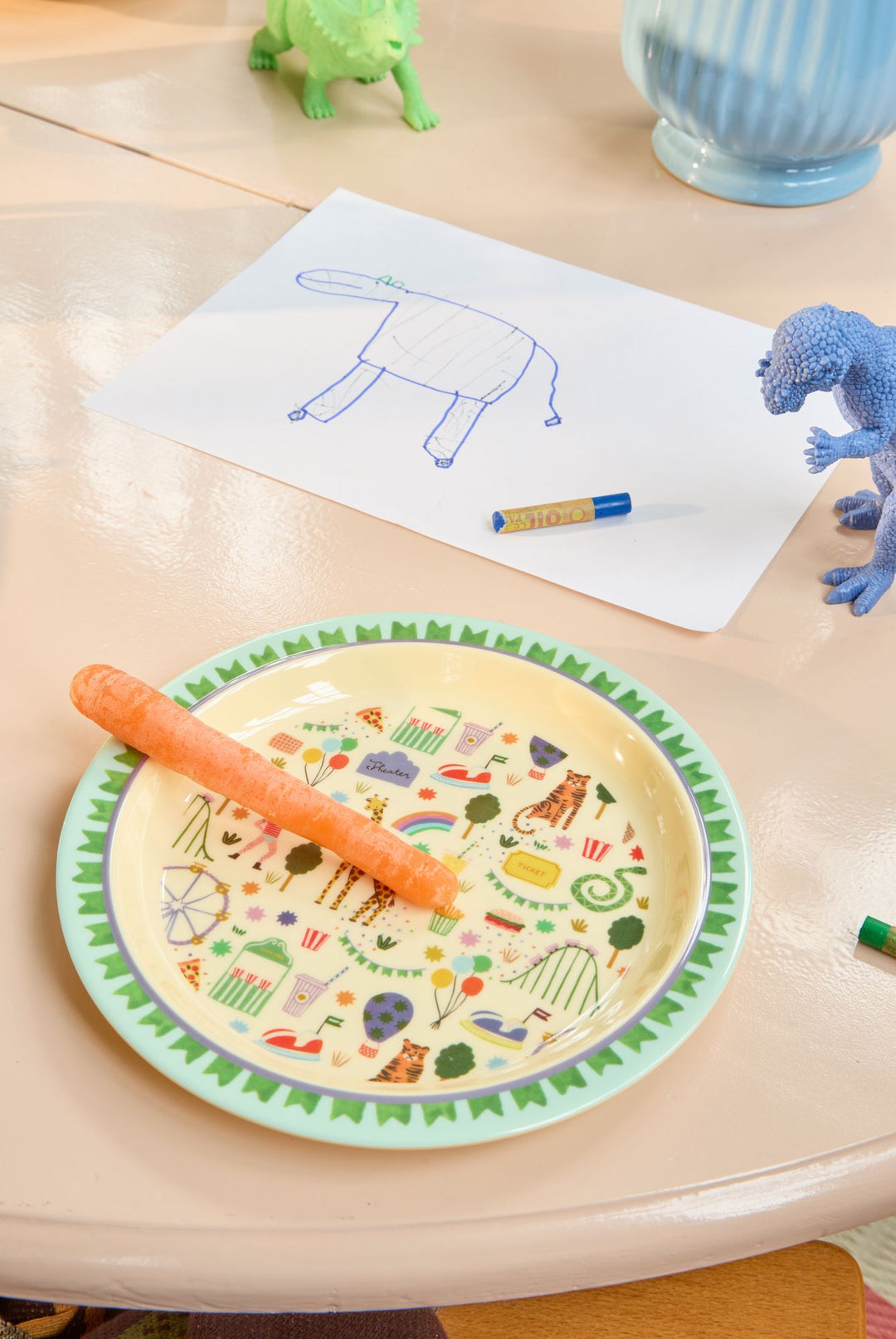 Melamine Lunch Plate - Green Fun Fair Plate