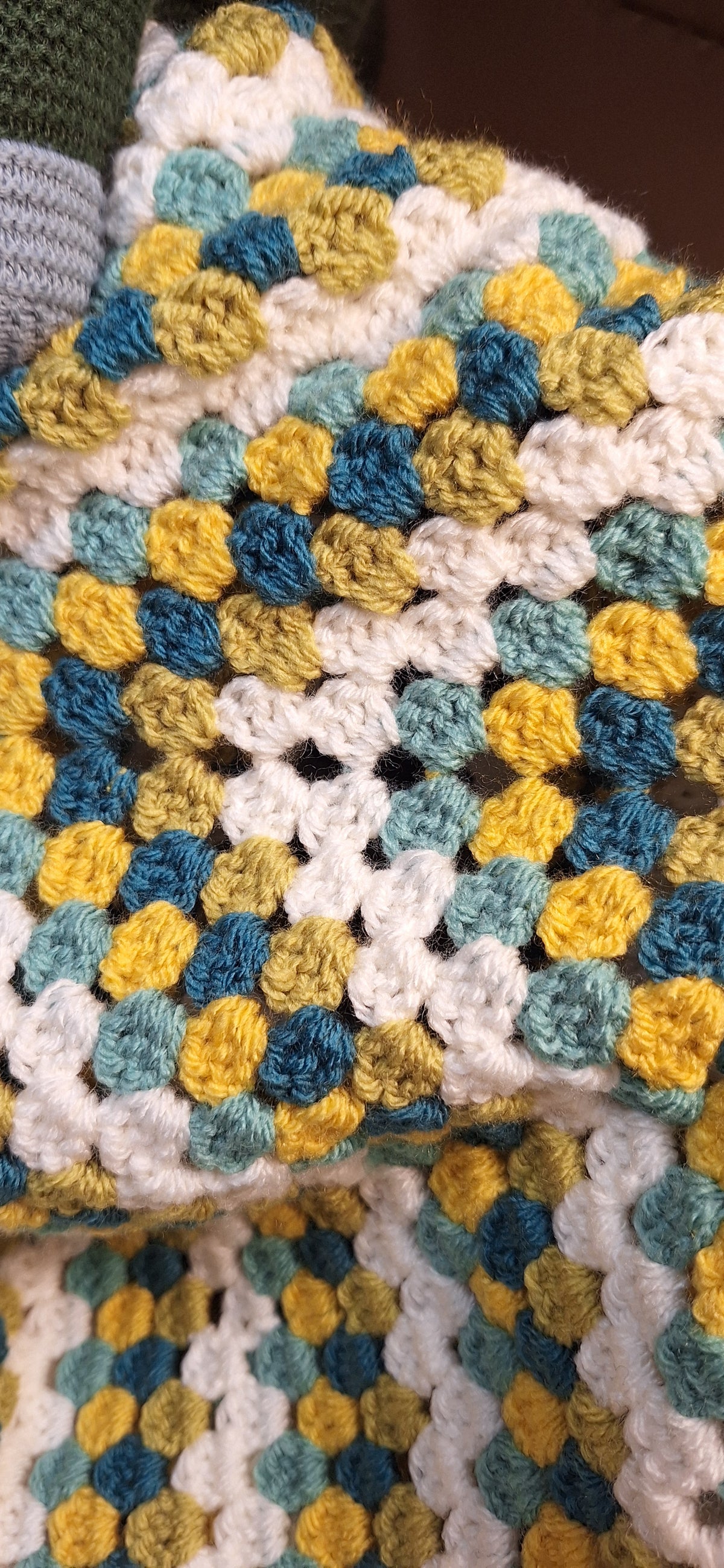 Golden Meadow Granny Square Baby Blanket