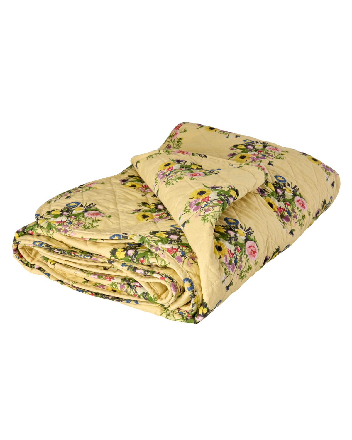 Quilt Blanket - Retro Bouquet Print