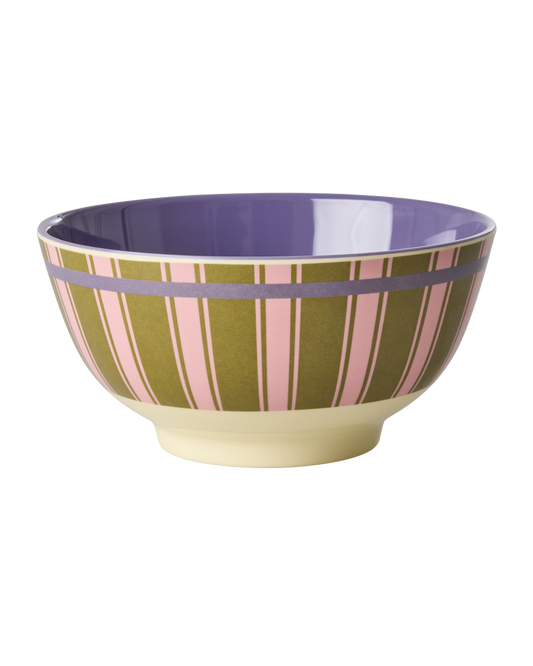Stripe Delight Print Medium Melamine Bowl