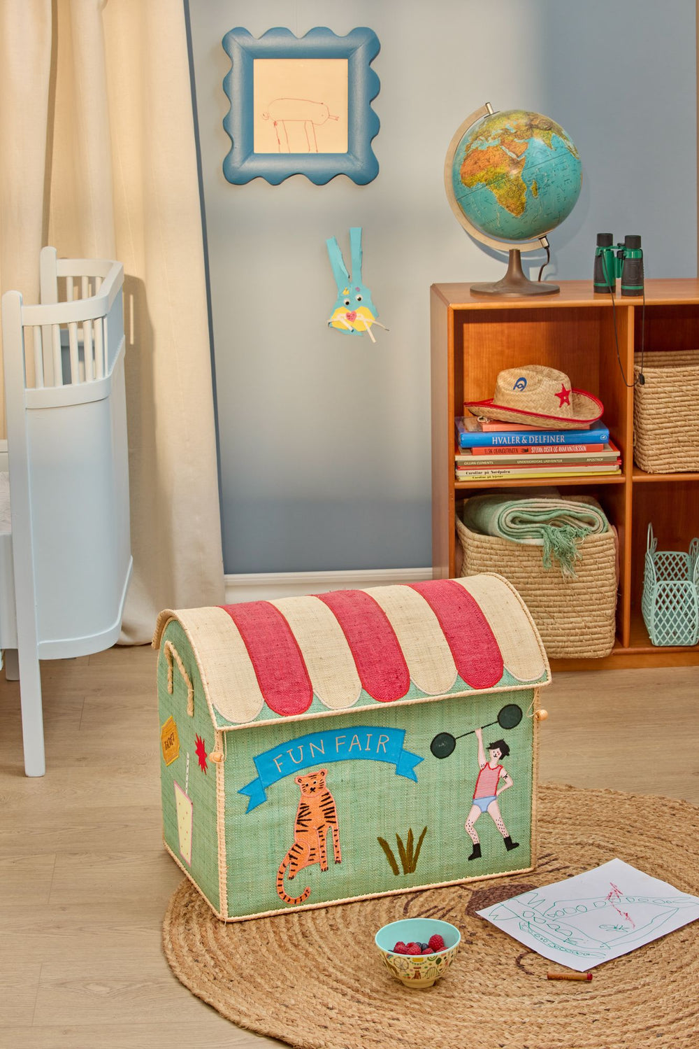 Raffia Toy Baskets - Funfair Theme