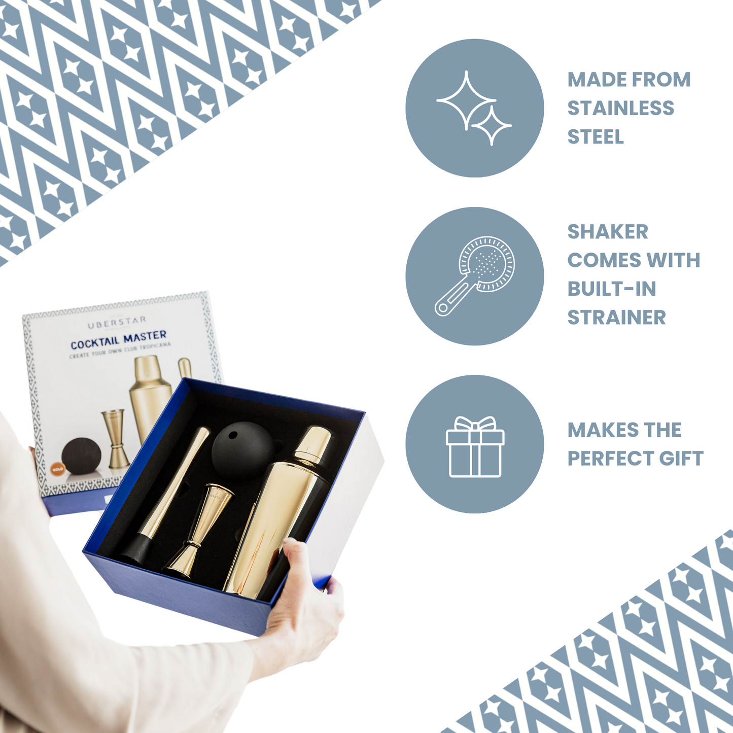 Cocktail Master Gift Set - Gold