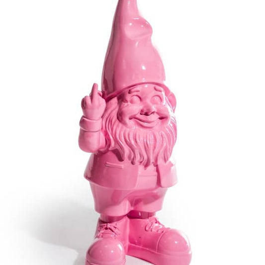 Medium Bright Pink "Naughty Gnome" Figure