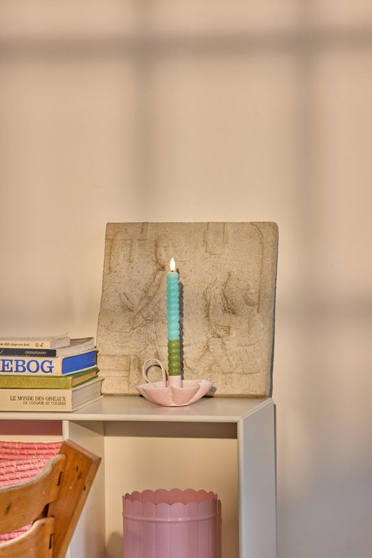 Bubble LED Candle in Green & Mint - 2 pack