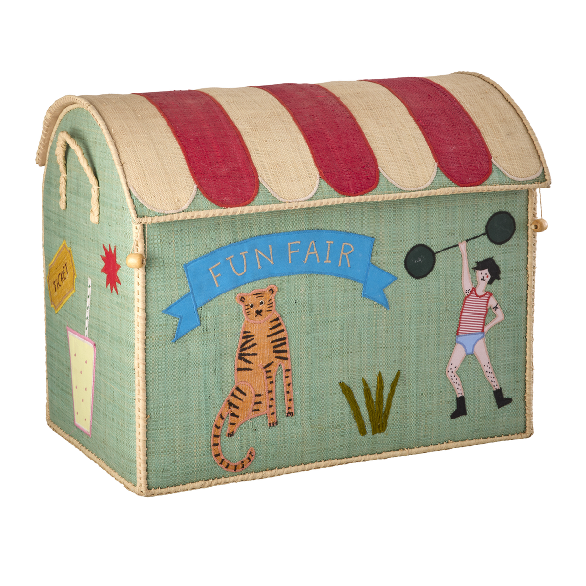 Raffia Toy Baskets - Funfair Theme