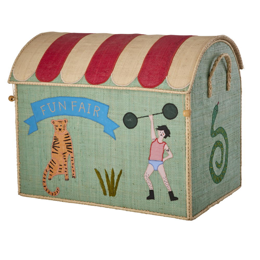 Raffia Toy Baskets - Funfair Theme