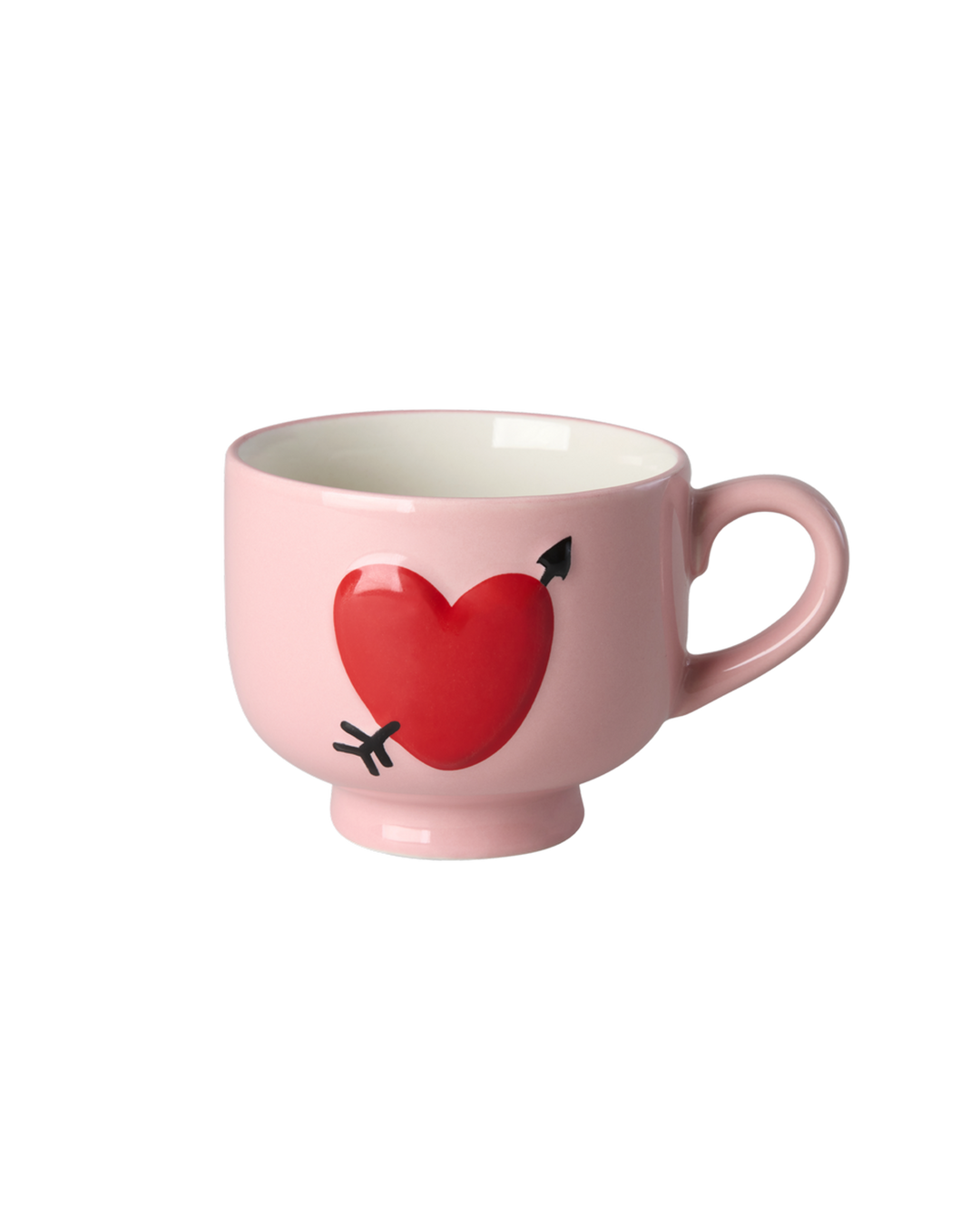 Ceramic Mug - Pink - Embossed Heart Design