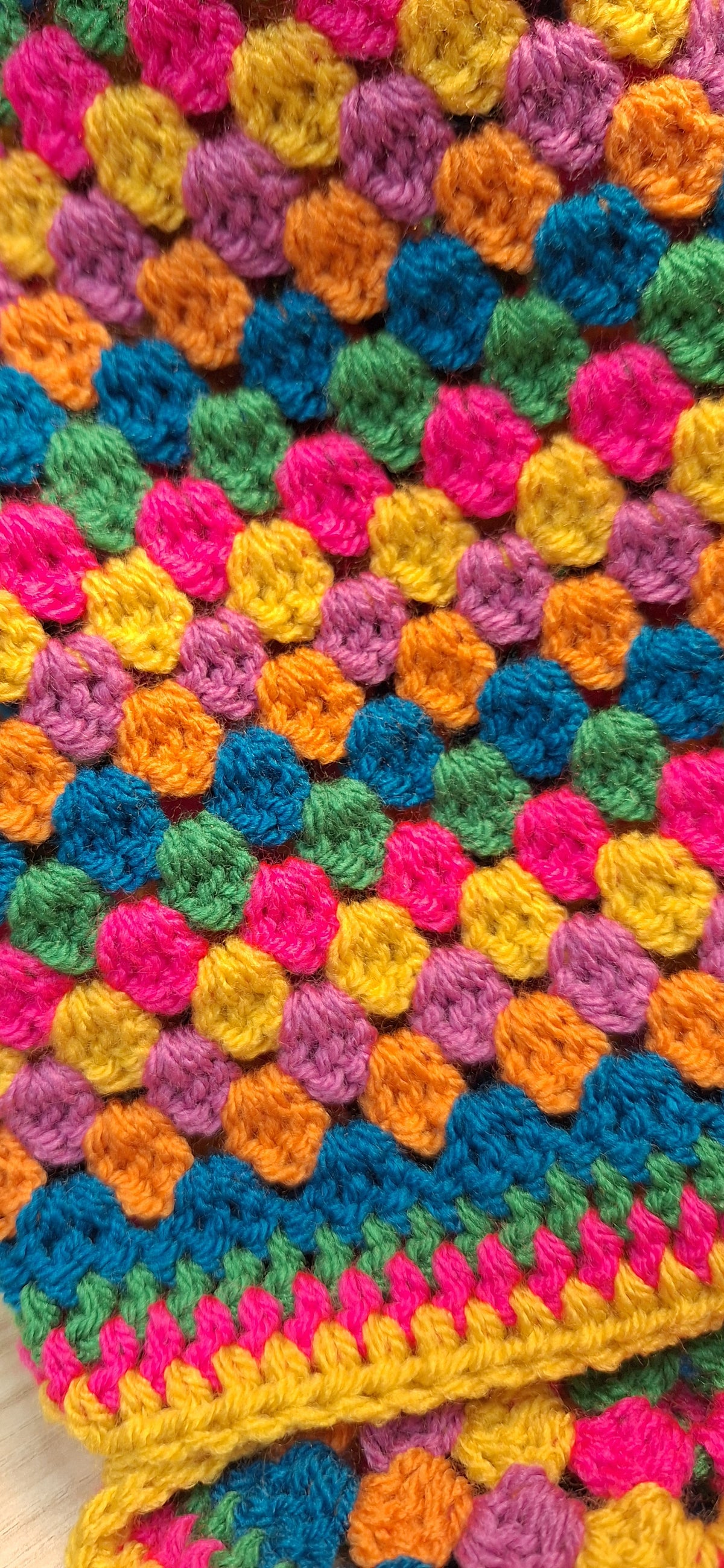 Berry Bright Granny Square Baby Blanket
