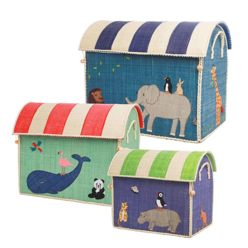 Raffia Toy Baskets - Animal Theme