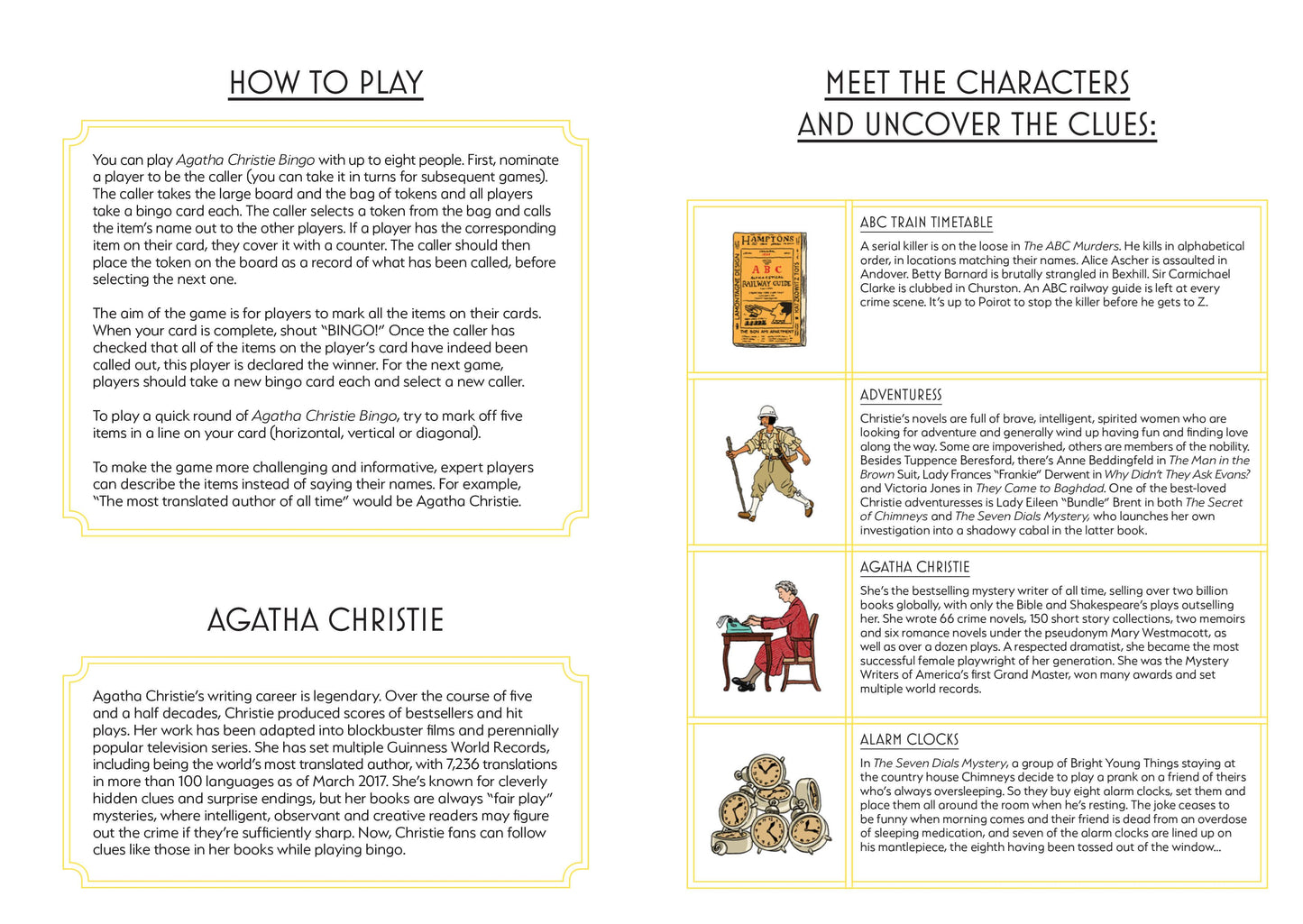 Agatha Christie Bingo
