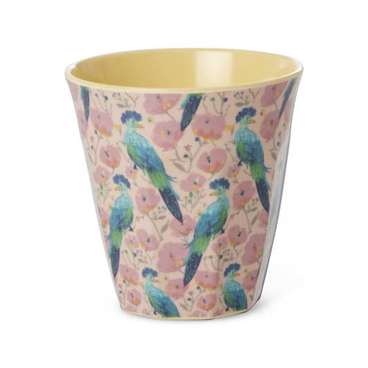 Exotic Bird Print Medium Melamine Cup