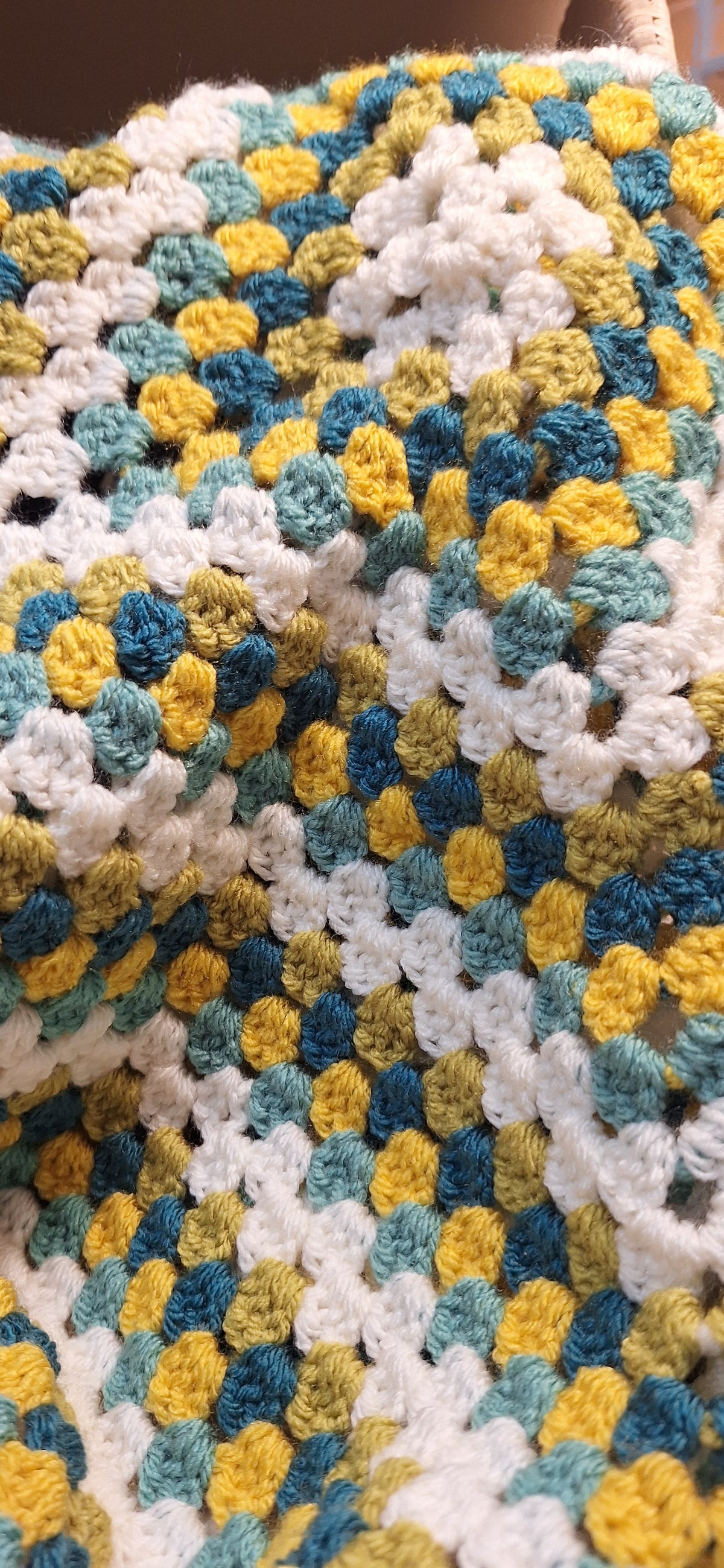Golden Meadow Granny Square Baby Blanket